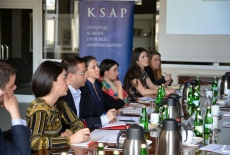 Uczestnicy spotkania w sali wykładowej KSAP.