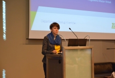 Przy mównicy przemawia Magdalena Mazur–Wolak, Dyrektor Departamentu Obsługi Klientów ZUS.