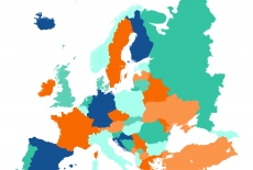 Kolorowa mapa europy