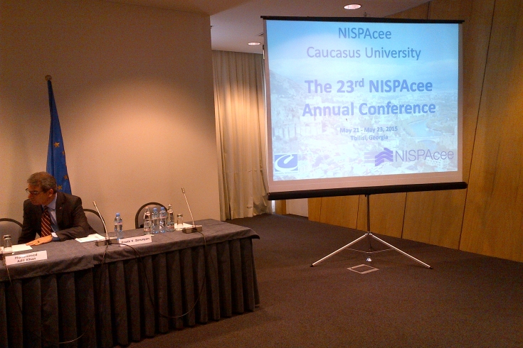 Sala w której odbywa się 23. międzynarodowej Konferencji Sieci Instytutów i Szkół Administracji Publicznej z Europy Centralnej i Wschodniej (NISPAcee) 