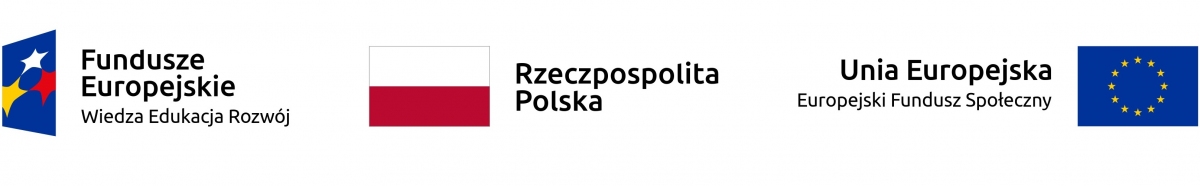 logo Funduszy Europejskich, napis Fundusze Europejskie, Wiedza Edukacja Rozwój, flaga Polski, napis rzeczpospolita Polska, flaga Unii Europejskiej, napis Unia Europejska, Europejski Fundusz Społeczny