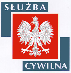 logo służby cywilnej - napis służba cywilna z polskim godłem